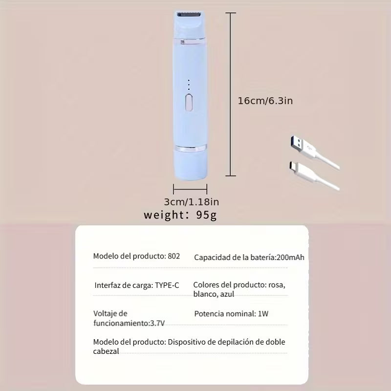 DEPILADORA FACIAL ELECTRICA 2 EN 1