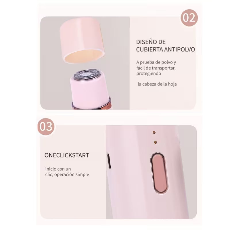 DEPILADORA FACIAL ELECTRICA 2 EN 1